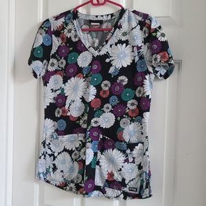 Grey's Anatomy print scrub top